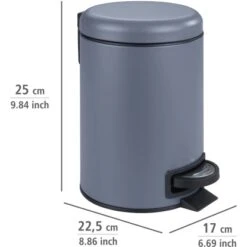 Wenko Treteimer Leman Slateblue 3 L 13 Wenko Treteimer Leman Slateblue 3 L -Wenko 930697 1068 04