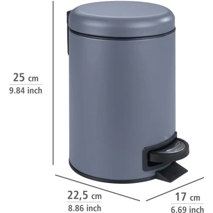 Wenko Treteimer Leman Slateblue 3 L 6 Wenko Treteimer Leman Slateblue 3 L – Bild 4