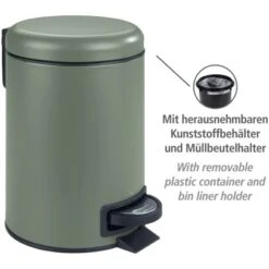 Wenko Treteimer Leman Dunkelgrün 3 L -Wenko 930699 1068 02