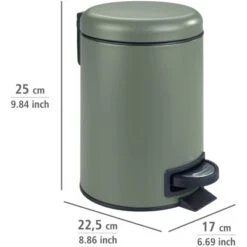 Wenko Treteimer Leman Dunkelgrün 3 L -Wenko 930699 1068 04