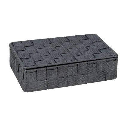 Wenko Aufbewahrungskorb Mit Deckel Adria Dunkelgrau Polypropylen 26 X 7 X 17 Cm 5 Wenko Aufbewahrungskorb Mit Deckel Adria Dunkelgrau Polypropylen 26 X 7 X 17 Cm – Bild 3