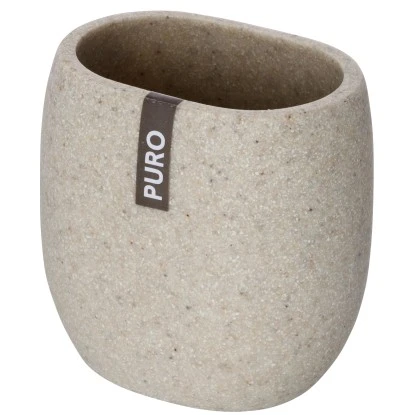 Wenko Zahnputzbecher Puro Steingrau 4 Wenko Zahnputzbecher Puro Steingrau – Bild 2