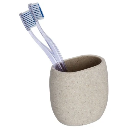 Wenko Zahnputzbecher Puro Steingrau 5 Wenko Zahnputzbecher Puro Steingrau – Bild 3